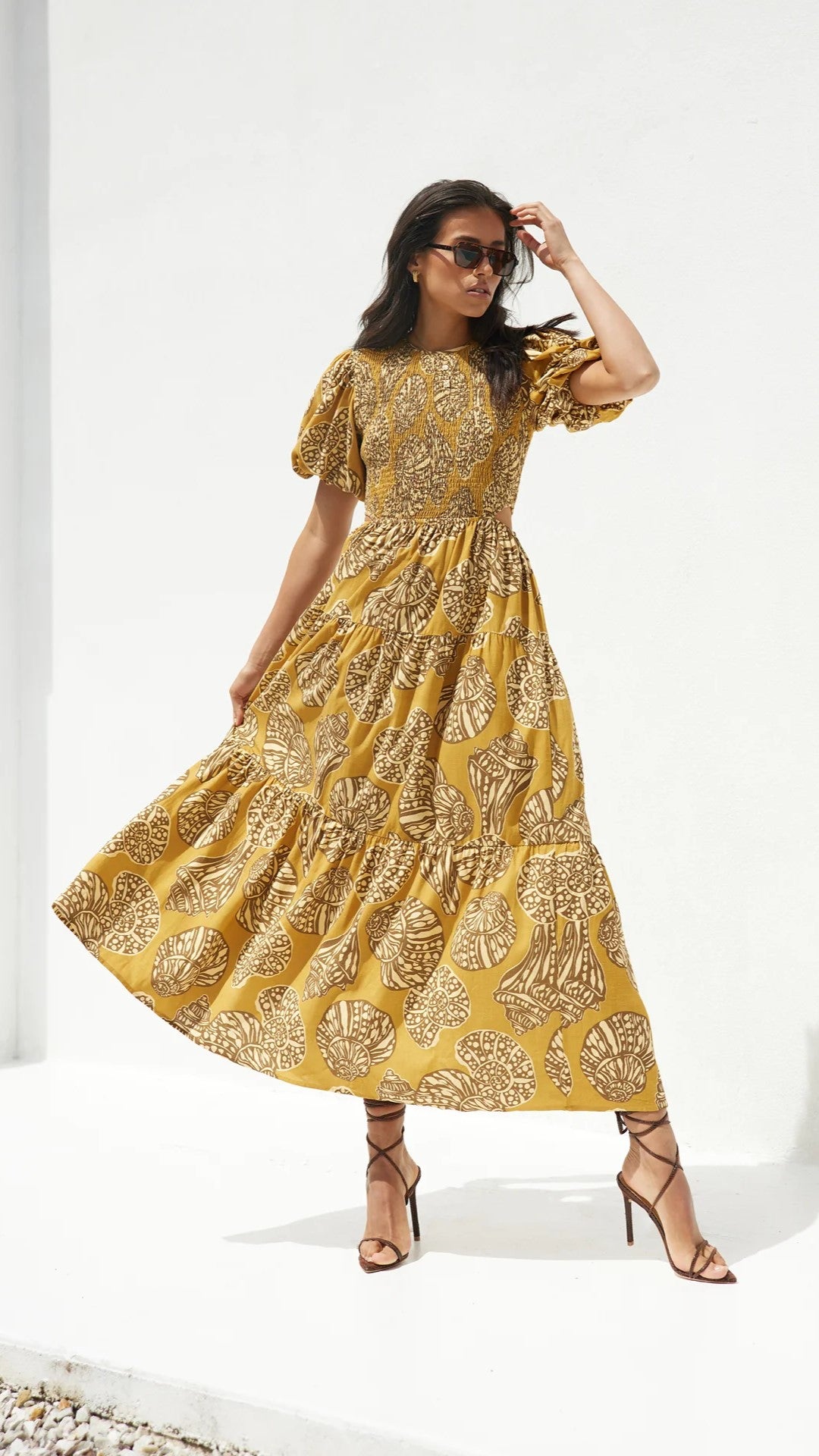 Rita Maxi Dress - Sea Change Print-Sunshines Bliss