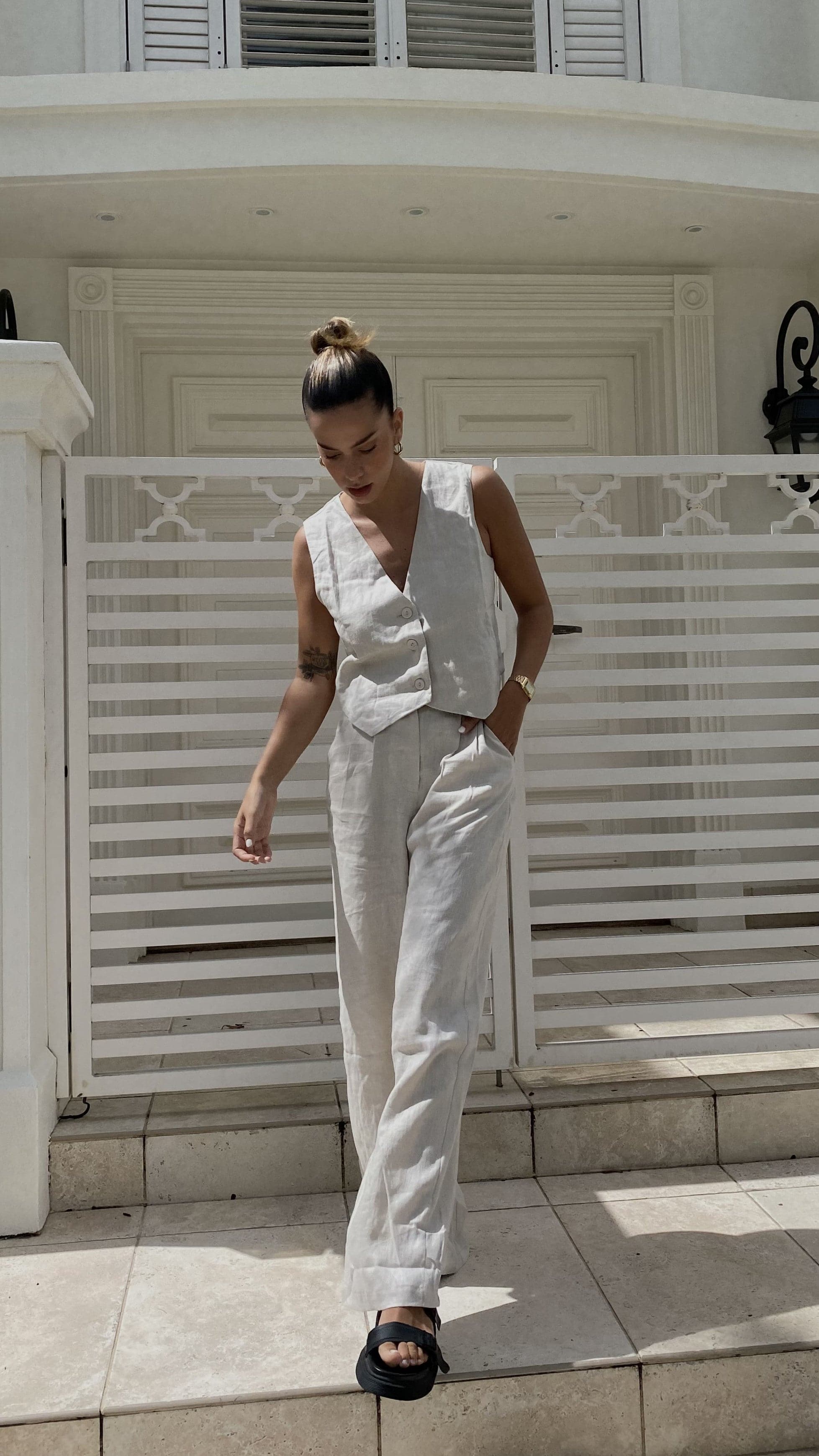 Tillie Pants - Oatmeal-Sunshines Bliss