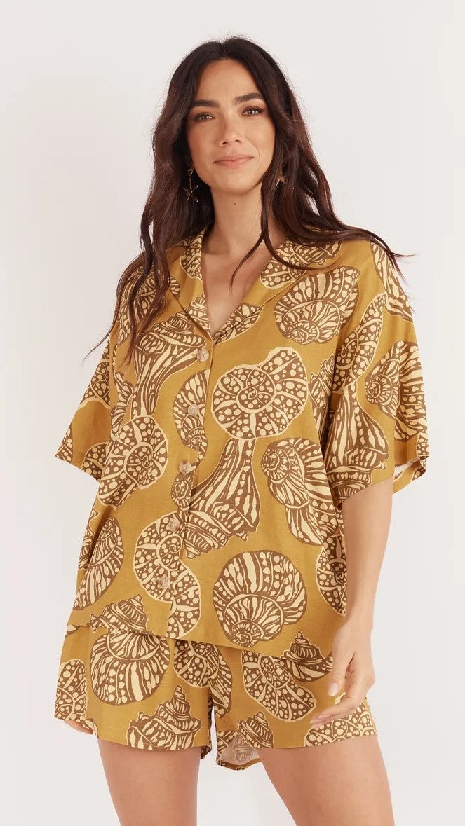 San Remo Shirt - Sea Change Print-Sunshines Bliss