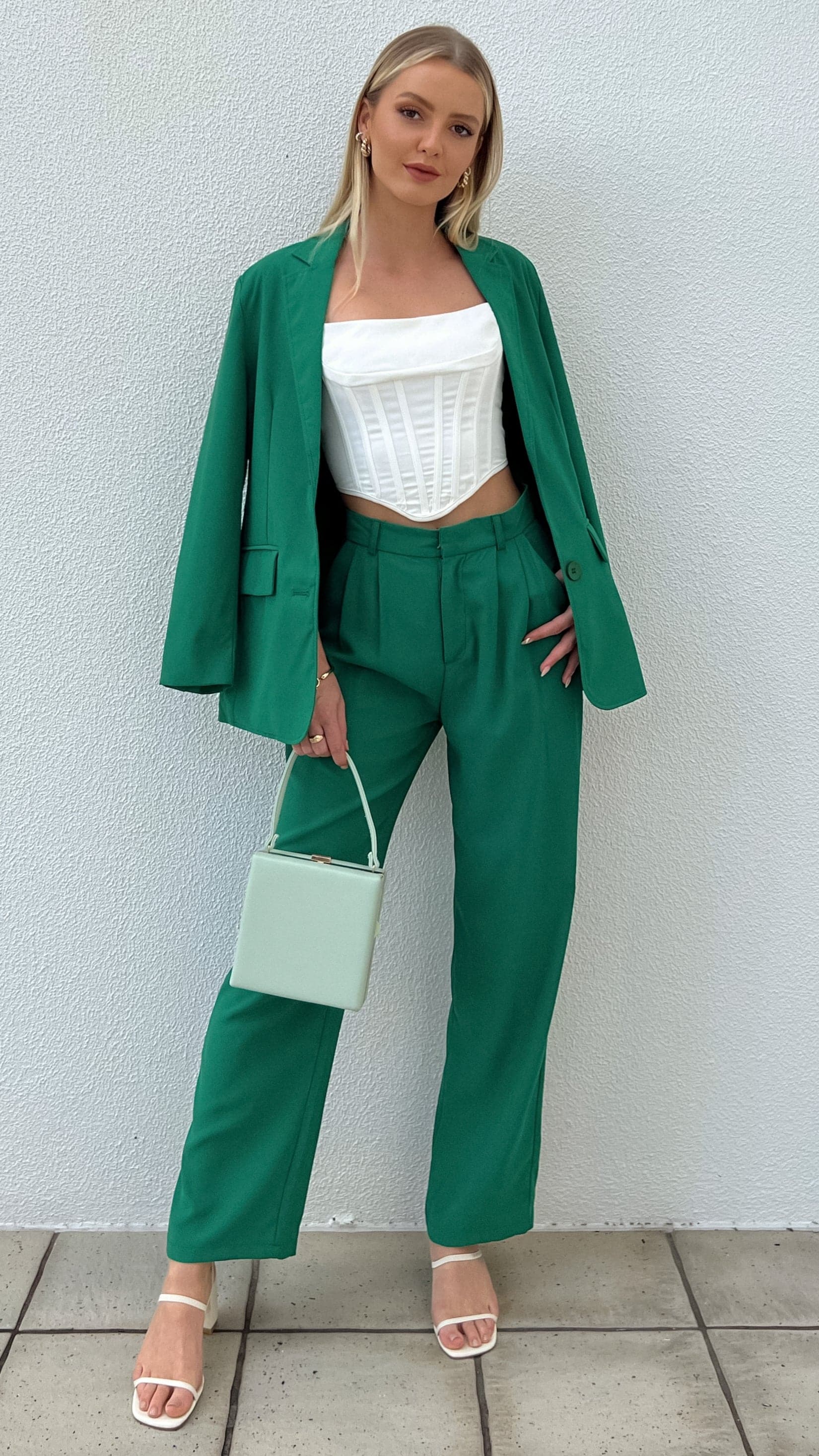 Jaycee Blazer - Green-Sunshines Bliss