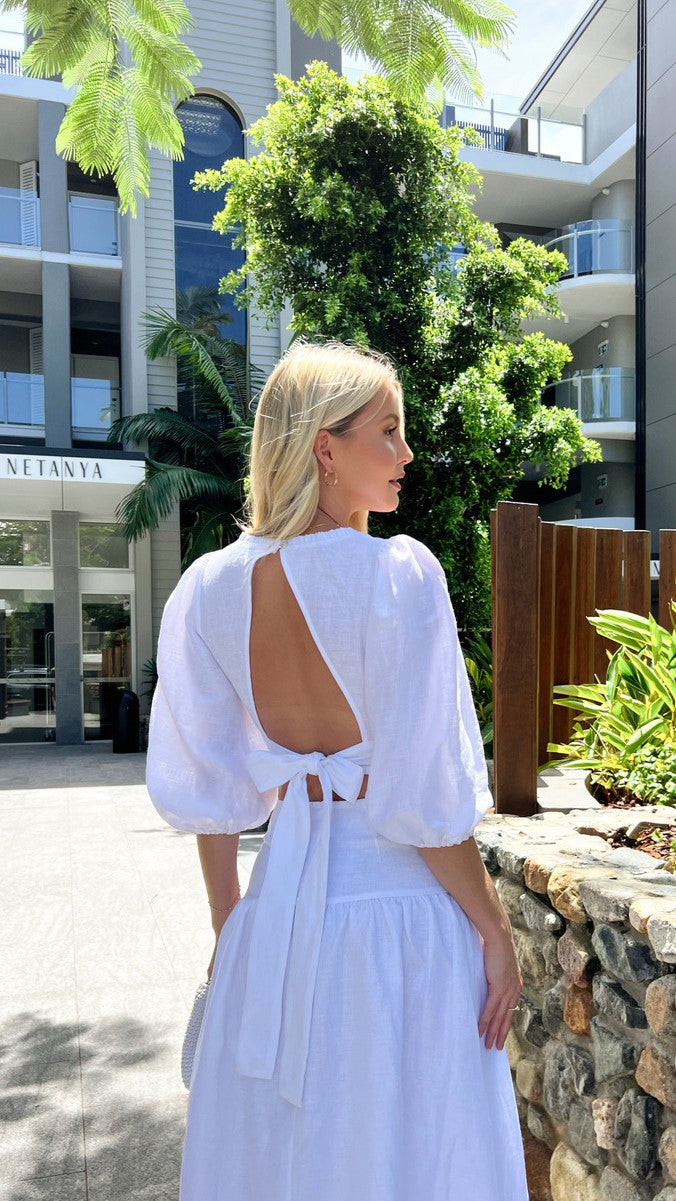 Fluir Top - White-Sunshines Bliss