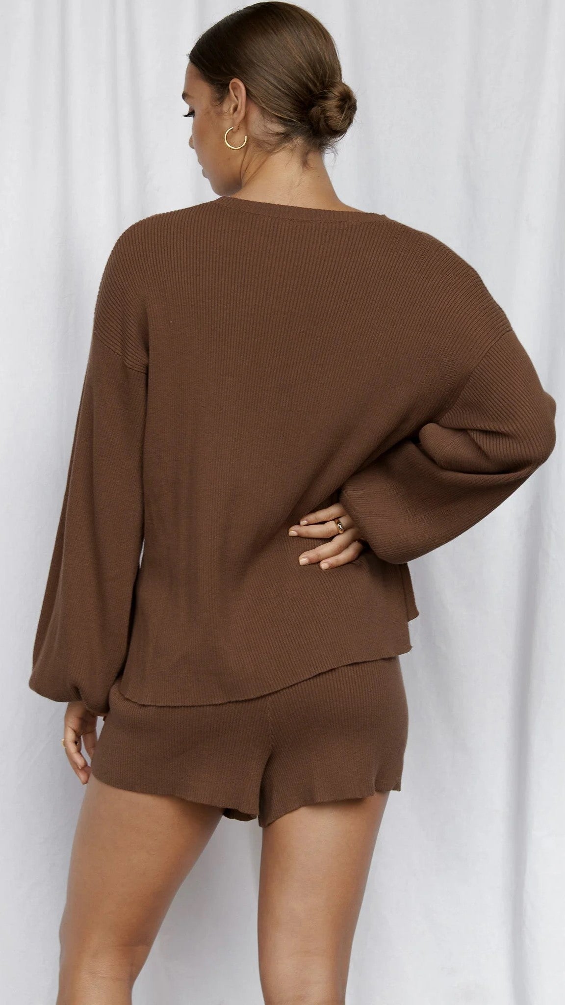 Goldie Long Sleeve Top - Chocolate-Sunshines Bliss