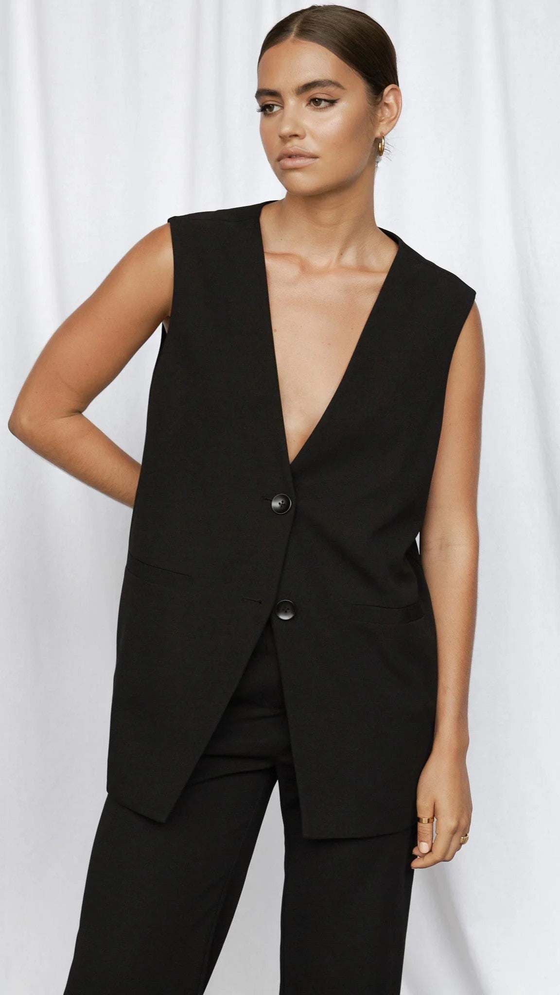 Brooklyn Vest - Black-Sunshines Bliss