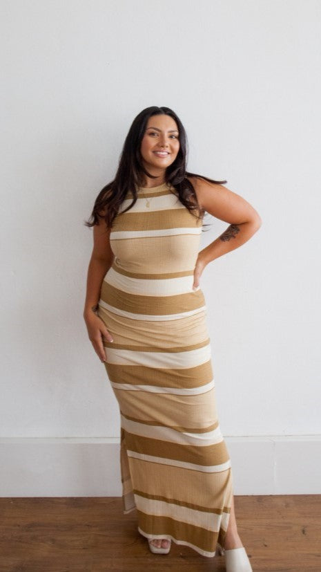 Lacey Maxi Dress - Stripe Print-Sunshines Bliss