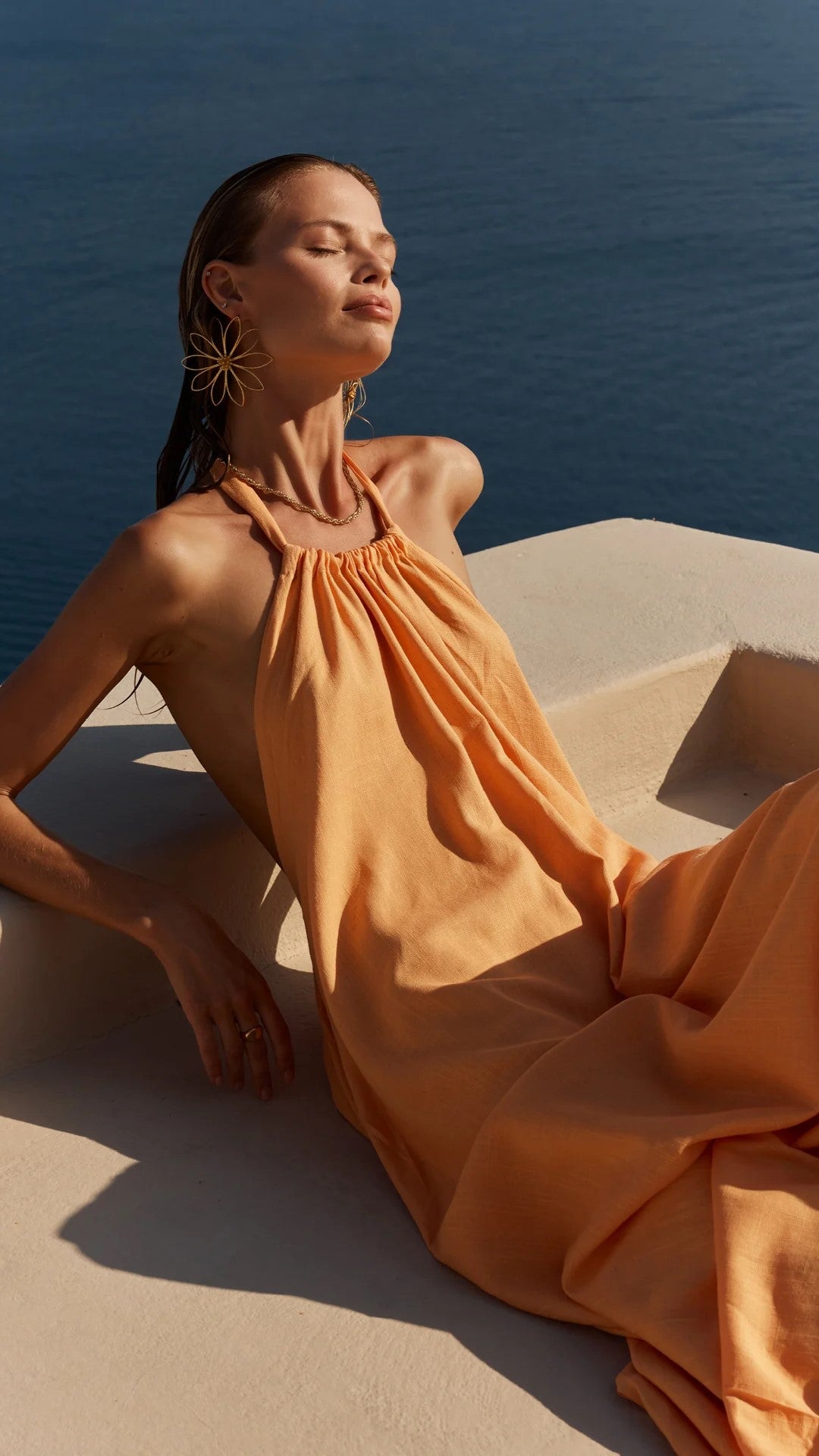 Tamra Maxi Dress - Sunset Orange-Sunshines Bliss