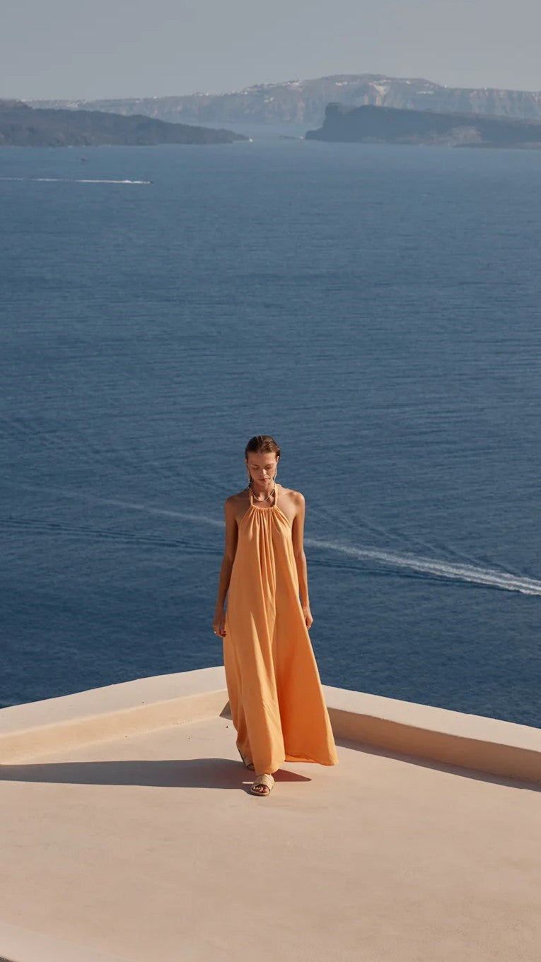 Tamra Maxi Dress - Sunset Orange-Sunshines Bliss