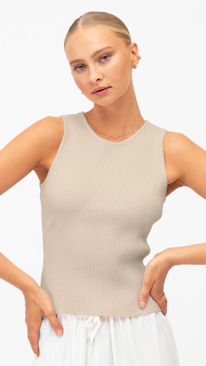 Laney Tank - Beige-Sunshines Bliss