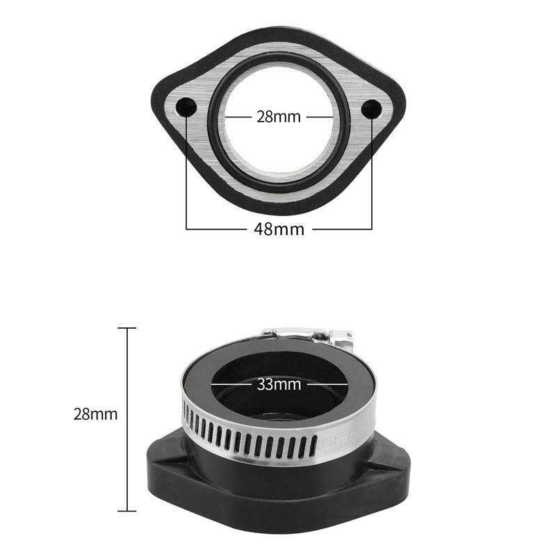 Flange Manifold Adapter Rubber Intake 33mm - NIBBIRACING