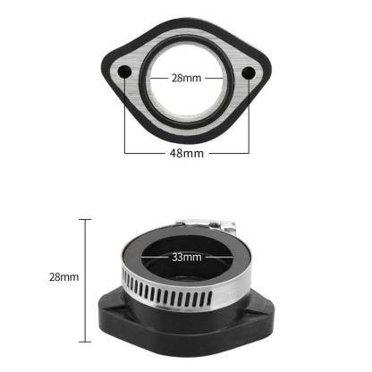 Flange Manifold Adapter Rubber Intake 33mm - NIBBIRACING