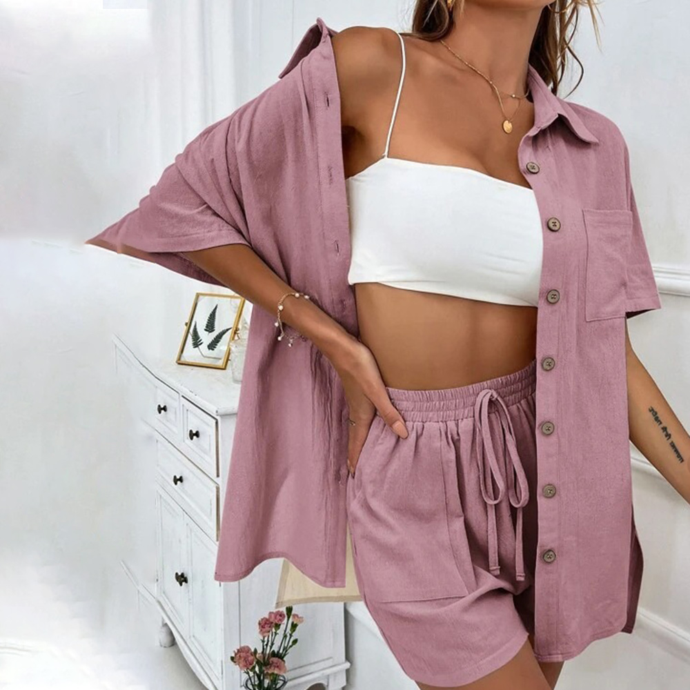 Camisa con pantalón online corto mujer