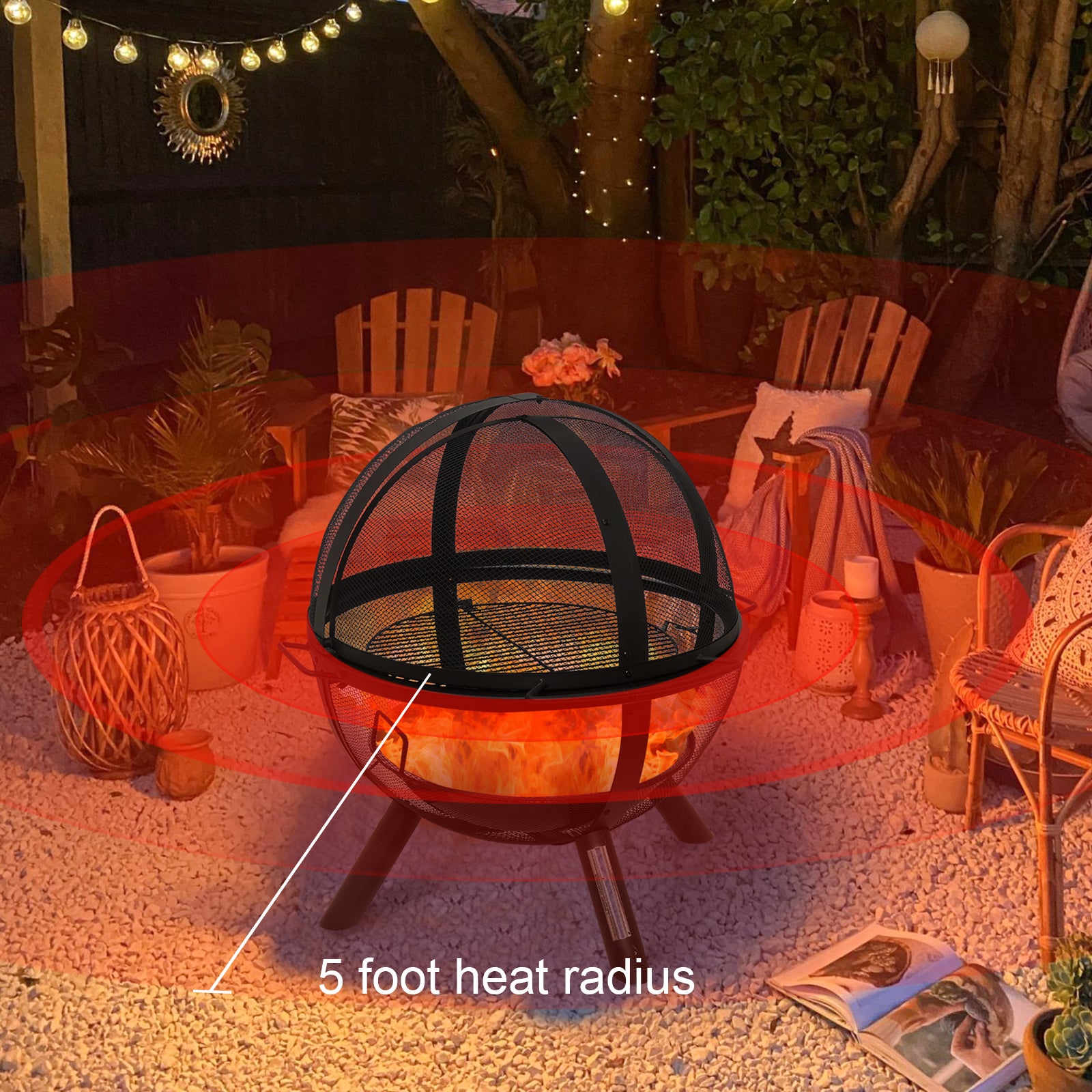 Ball Style Fire Pit Ball Of Fire with Bbq Grill