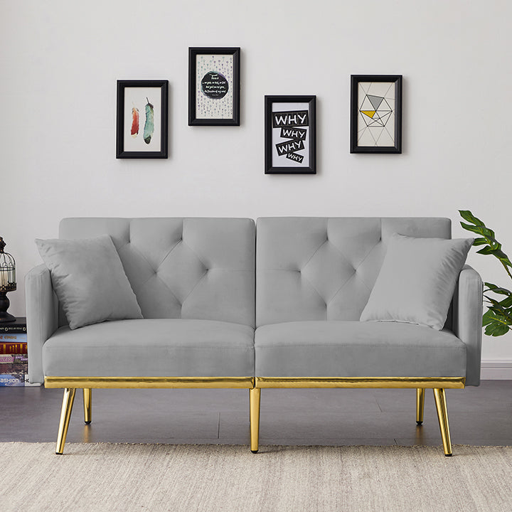 Grey Velvet Sofa Bed
