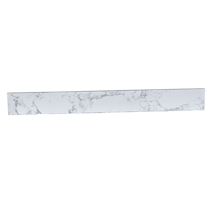 Montary® 61" Carrara White Engineered Stone Vanity Top Backsplash