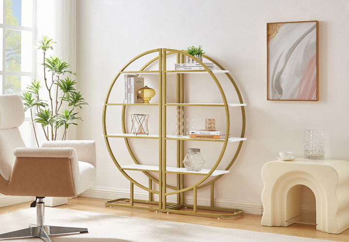 Circle bookshelf deals