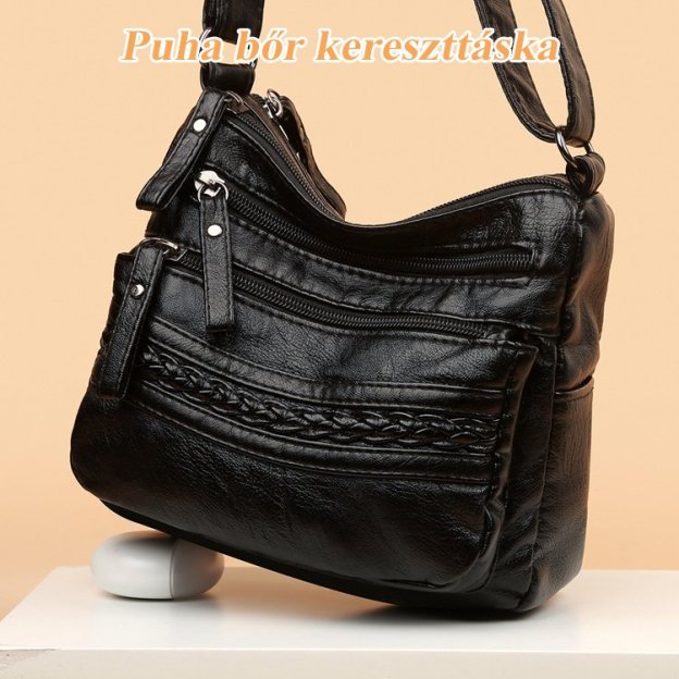Puha bőr kereszttáska