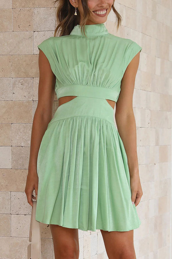 Cea mai bună parte a zilei Cutout talie de vacanță mini rochie de vacanță Mini Dress