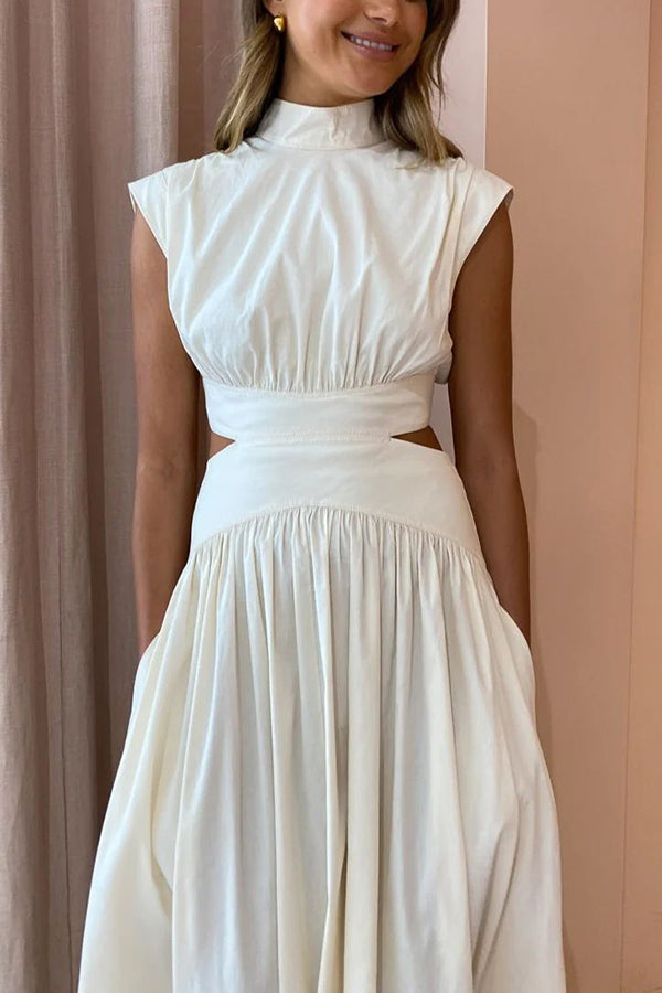 On Vacay Mode Îmbrăcăminte maxi cu talie elastică cu buzunare în talie decupată din amestec de bumbac On Vacay Mode