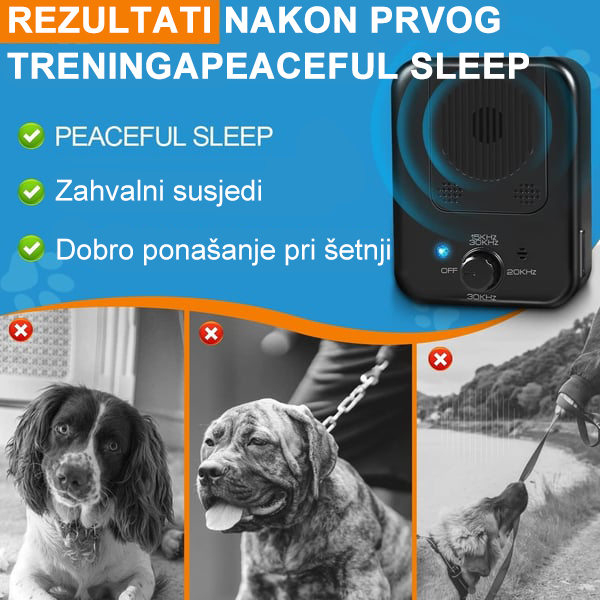 Ultrazvučni uređaj za kontrolu lajanja pasa
