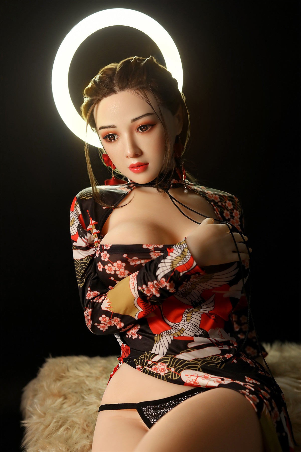 XiaoYu - 158cm (5ft2) Small Breast Life-Like Asian Sex Doll With Blonde Hair-DreamLoveDoll