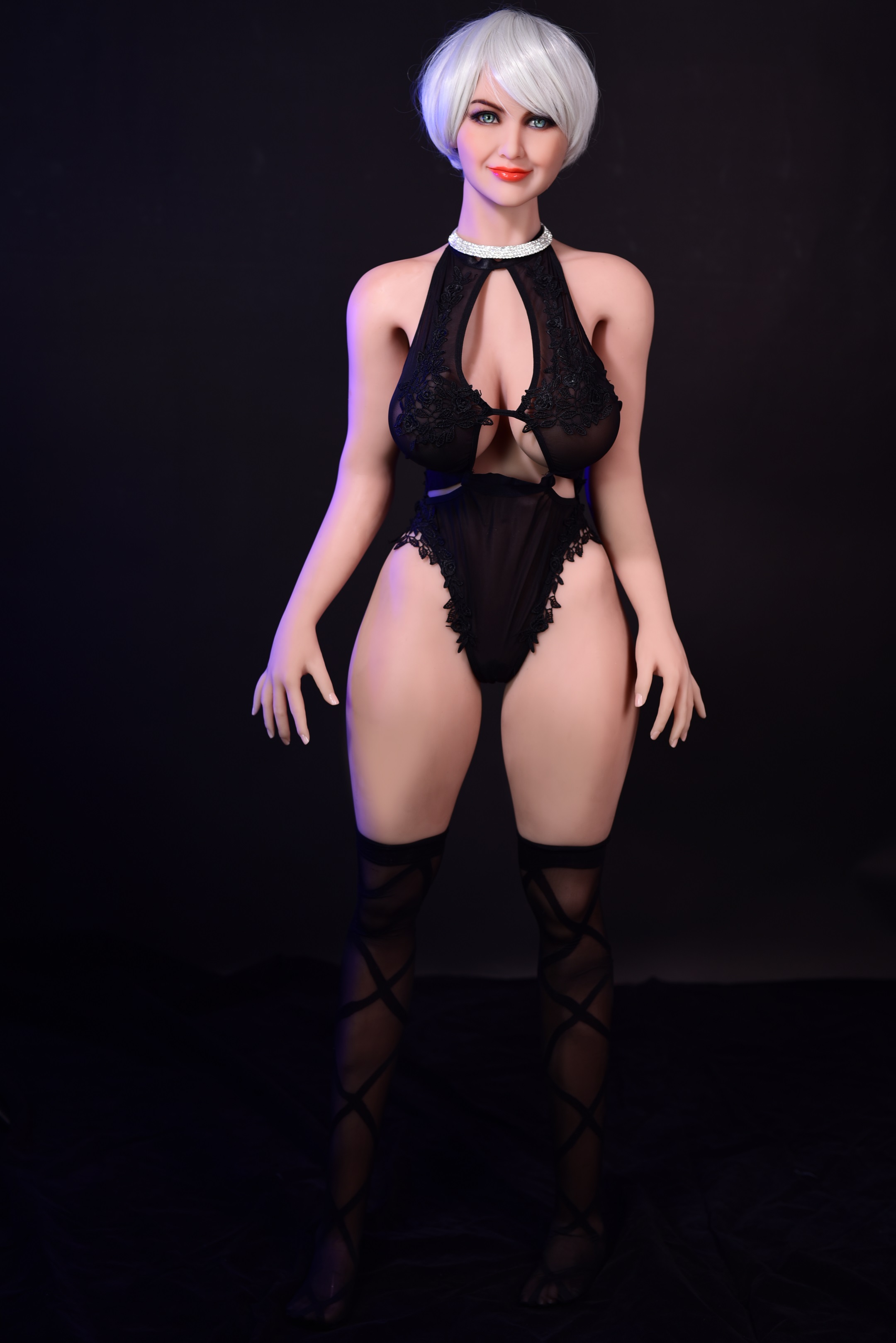 6YE | Rosalie - 5Ft 1/156cm White Short Hair Huge Hips Sex Doll-DreamLoveDoll