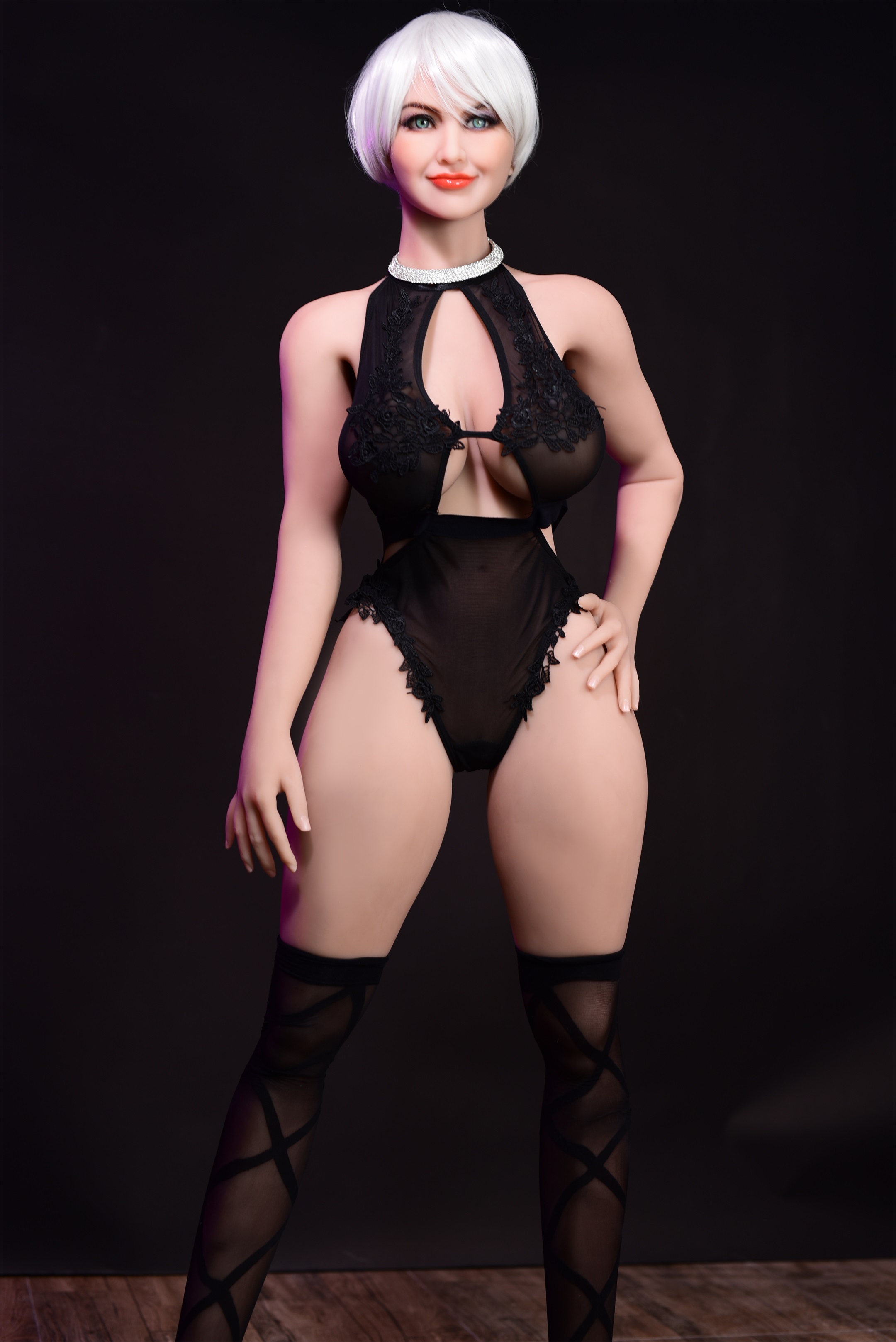 6YE | Rosalie - 5Ft 1/156cm White Short Hair Huge Hips Sex Doll-DreamLoveDoll