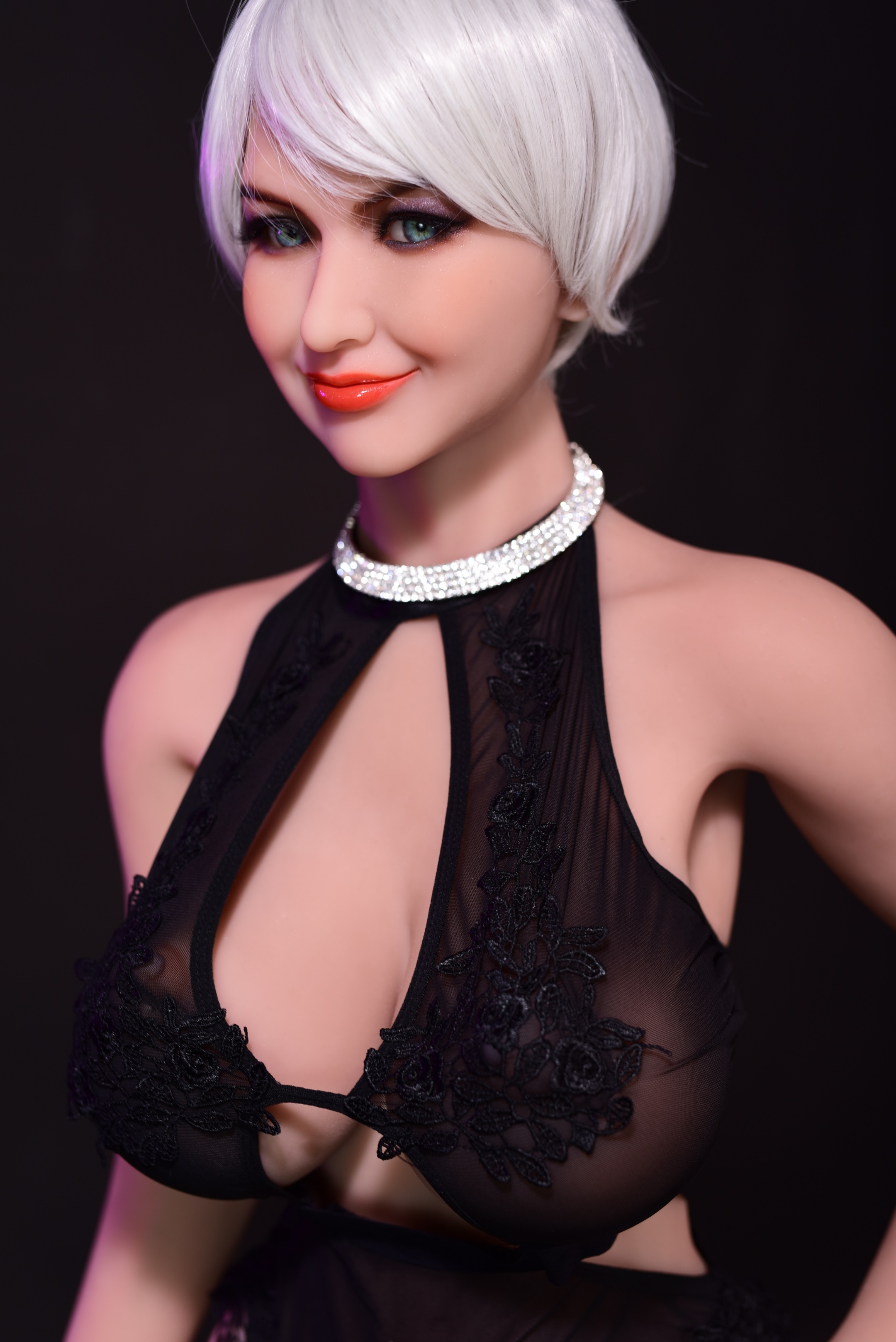 6YE | Rosalie - 5Ft 1/156cm White Short Hair Huge Hips Sex Doll-DreamLoveDoll