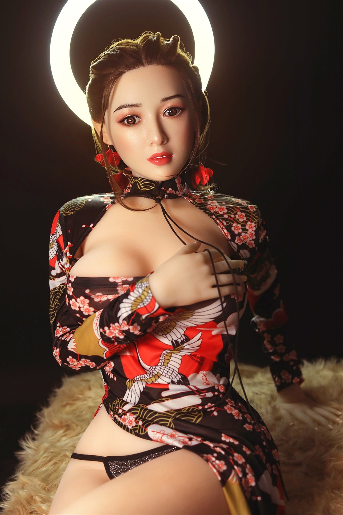 XiaoYu - 158cm (5ft2) Small Breast Life-Like Asian Sex Doll With Blonde Hair-DreamLoveDoll