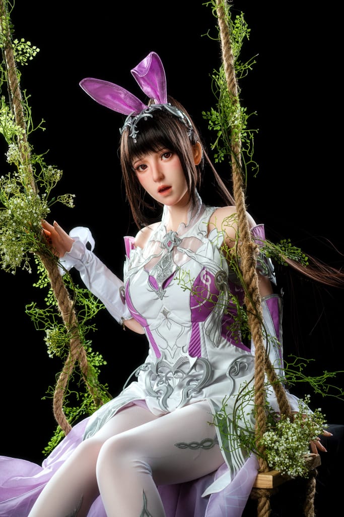 ZELEX® Astra 155cm(5.1') GE108#-2 C-Breasts Full Silicone Sex Doll With Movable Jaw Teeth Fixed Tongue (NO.2479)-DreamLoveDoll