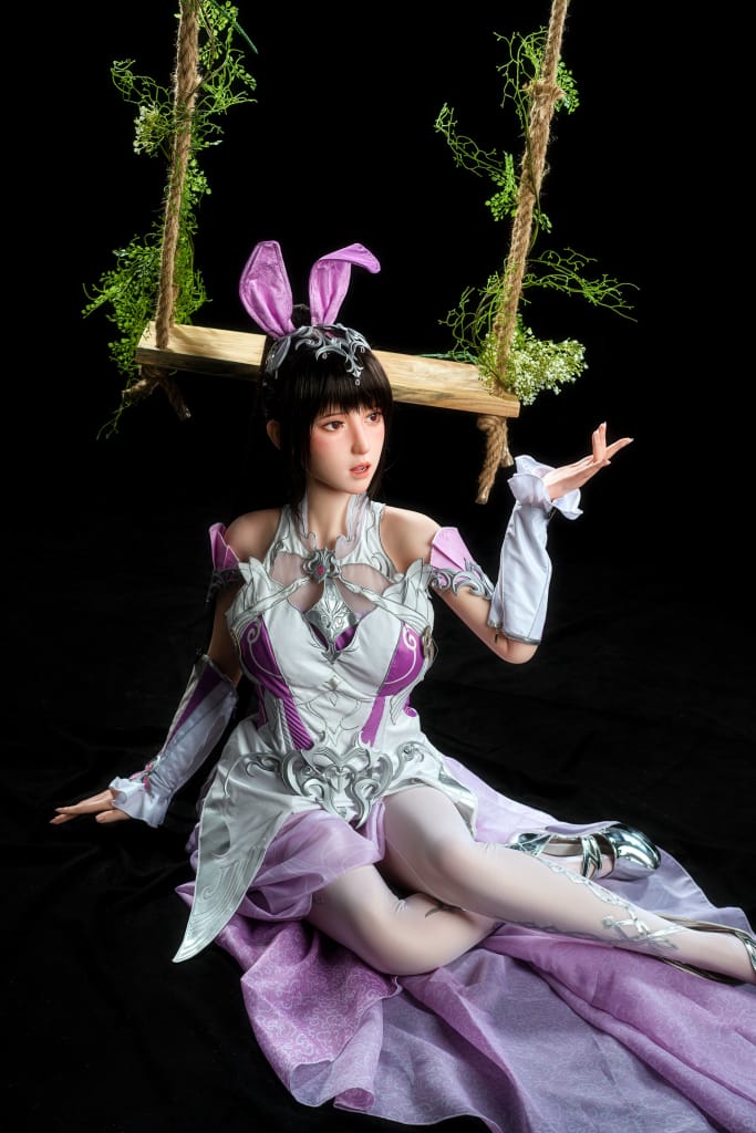 ZELEX® Astra 155cm(5.1') GE108#-2 C-Breasts Full Silicone Sex Doll With Movable Jaw Teeth Fixed Tongue (NO.2479)-DreamLoveDoll