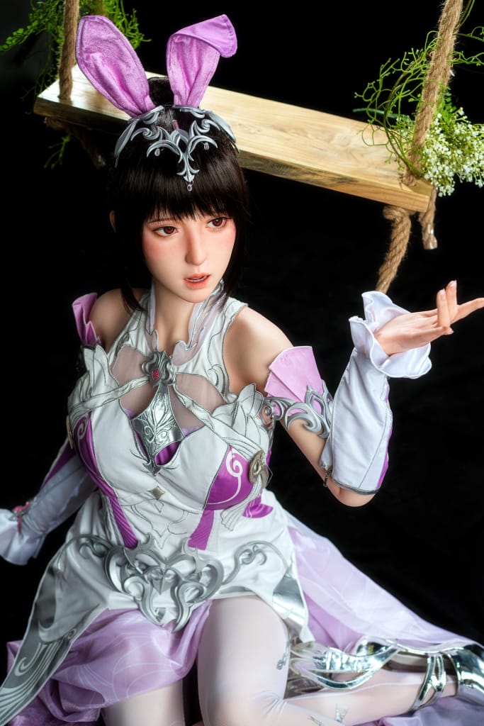 ZELEX® Astra 155cm(5.1') GE108#-2 C-Breasts Full Silicone Sex Doll With Movable Jaw Teeth Fixed Tongue (NO.2479)-DreamLoveDoll