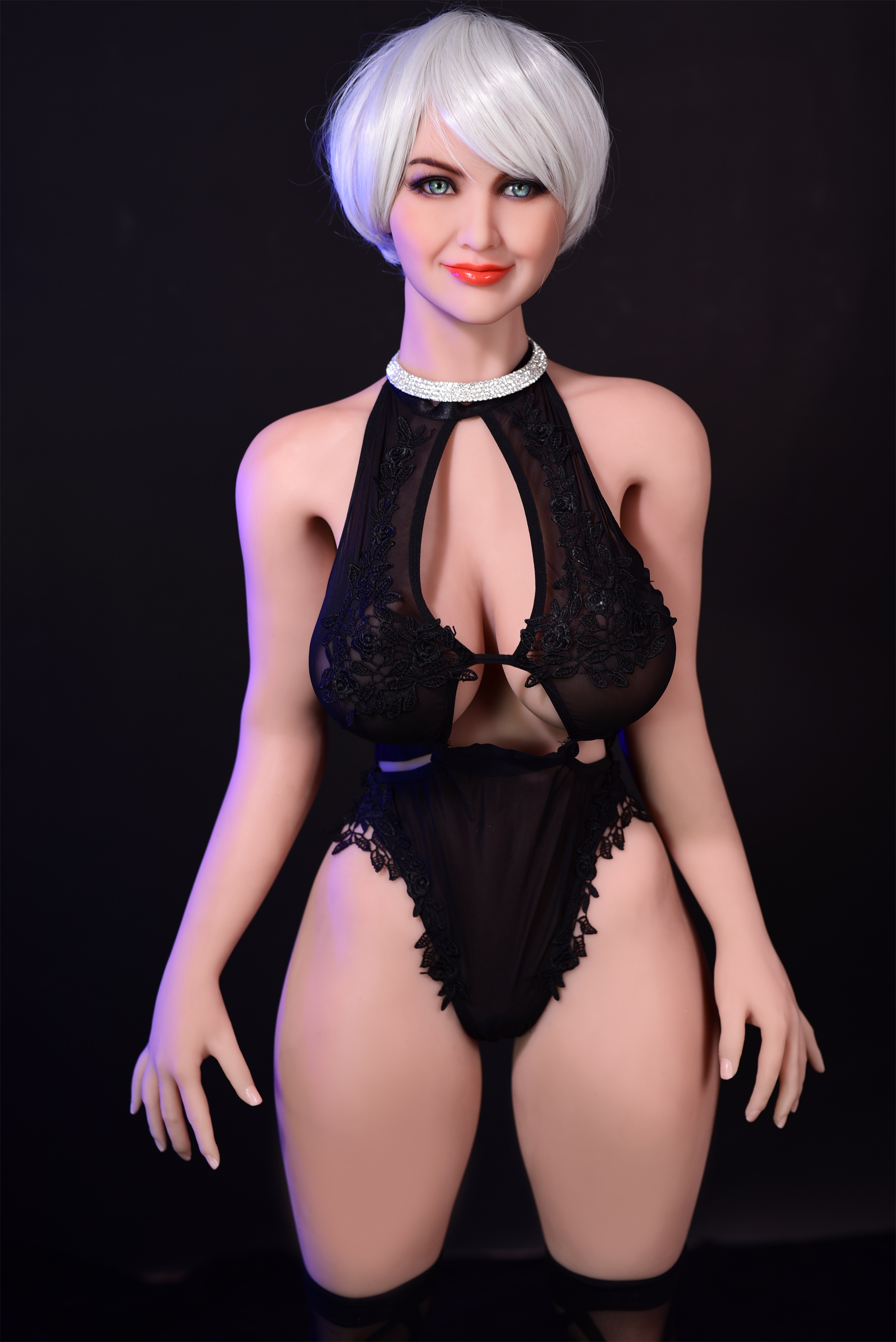 6YE | Rosalie - 5Ft 1/156cm White Short Hair Huge Hips Sex Doll-DreamLoveDoll