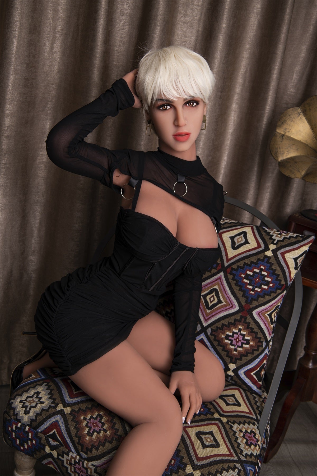 Tiva - 5Ft7/170cm Small Boobs Life-Like Sex Doll With Short White Hair-DreamLoveDoll