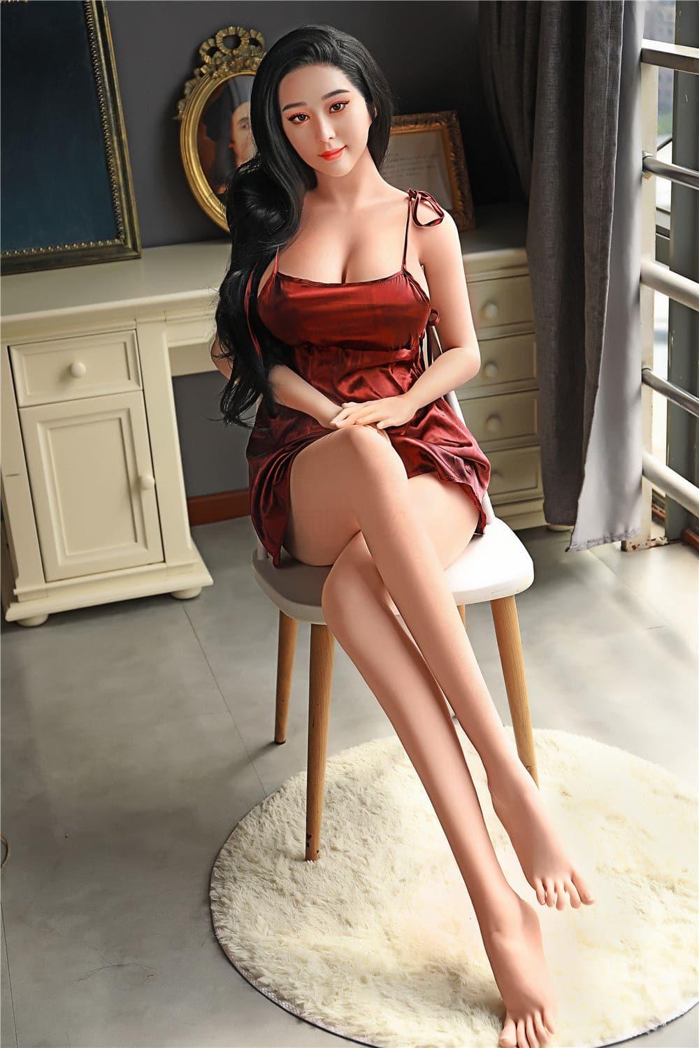 168cm (5' 6") F-Cup Chinese Celebrity Silicone Head Sex Doll - Mirabelle-DreamLoveDoll