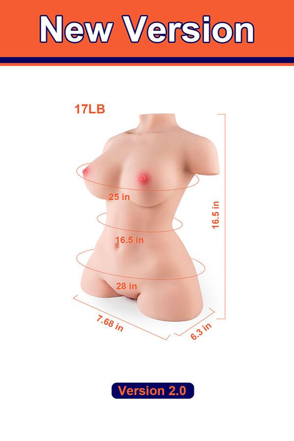 17lb S Shape Double Channel Sex Torso - Yvette (In Stock US)-DreamLoveDoll