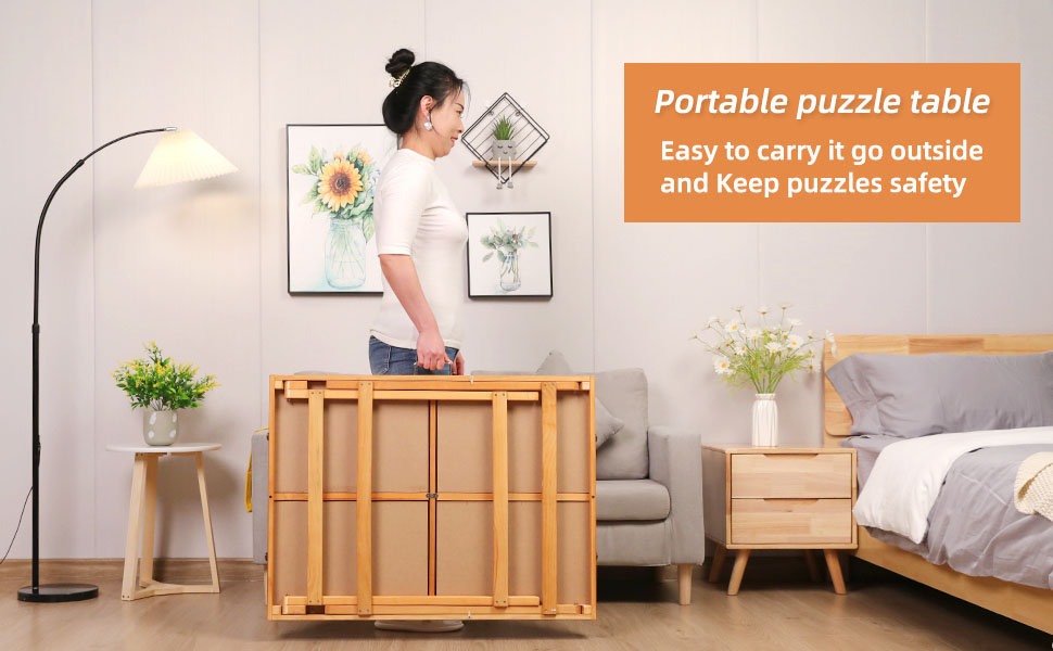 Portable puzzle table