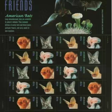 2002 Night Friends American Bats Forever First Class Postage Stamps
