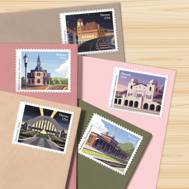 2023 Classic Railroad Stations Forever First Class Postage Stamps