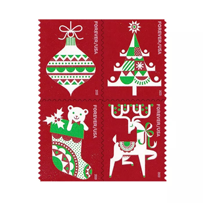USPS Forever First Class Holiday Delights Postage Stamps, Book of 20 Stamps  - Sam's Club