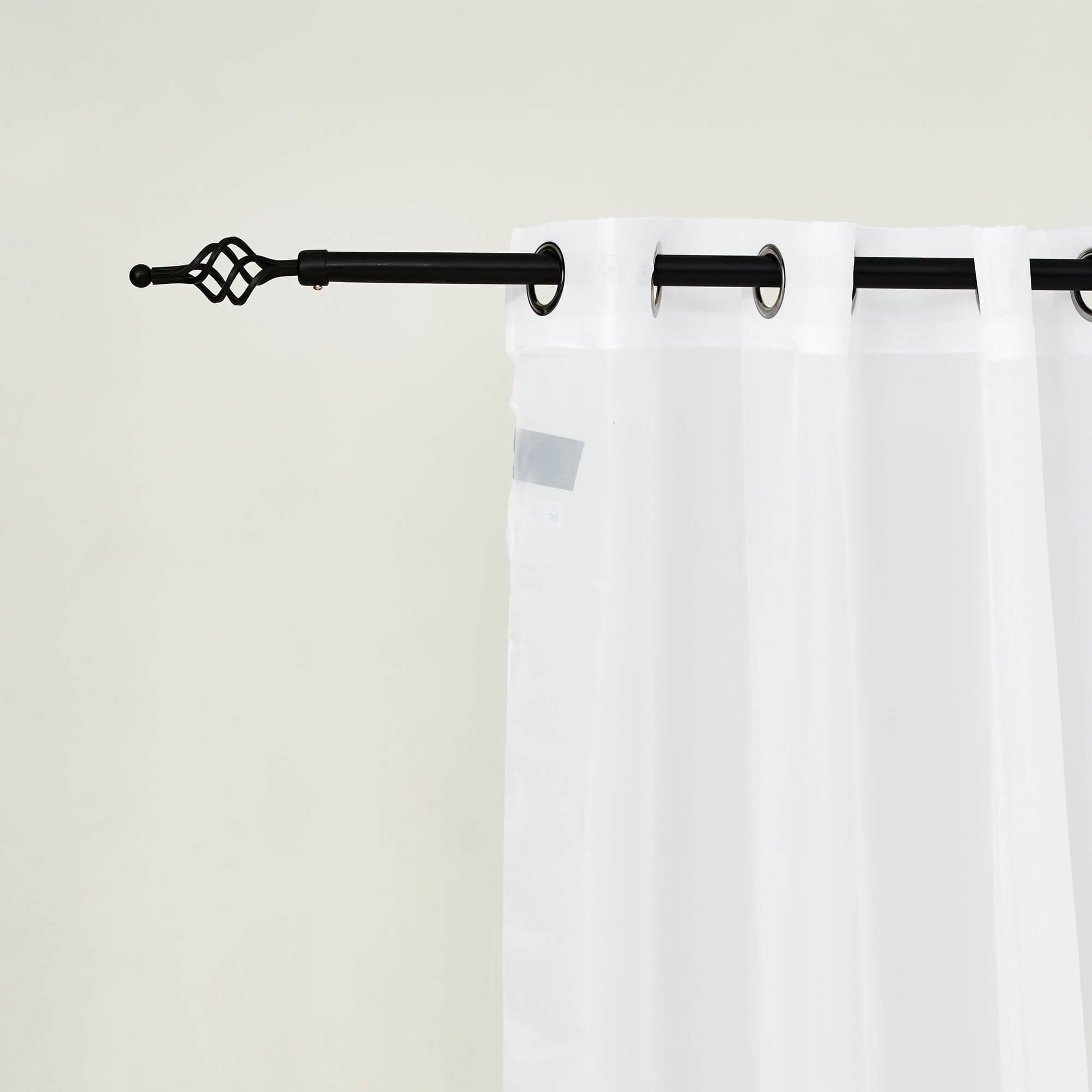 Outdoor Sheer Curtains Waterproof Grommet Top & Bottom 1 Panel - White