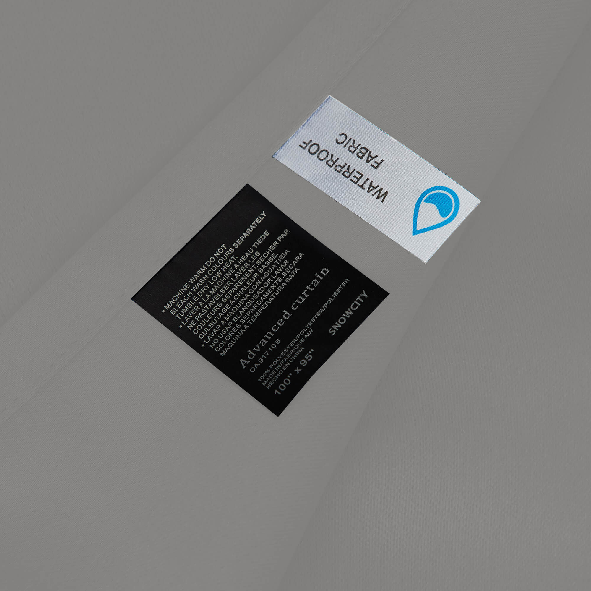 Outdoor Curtains Waterproof Tab Top 1 Panel - Light Gray