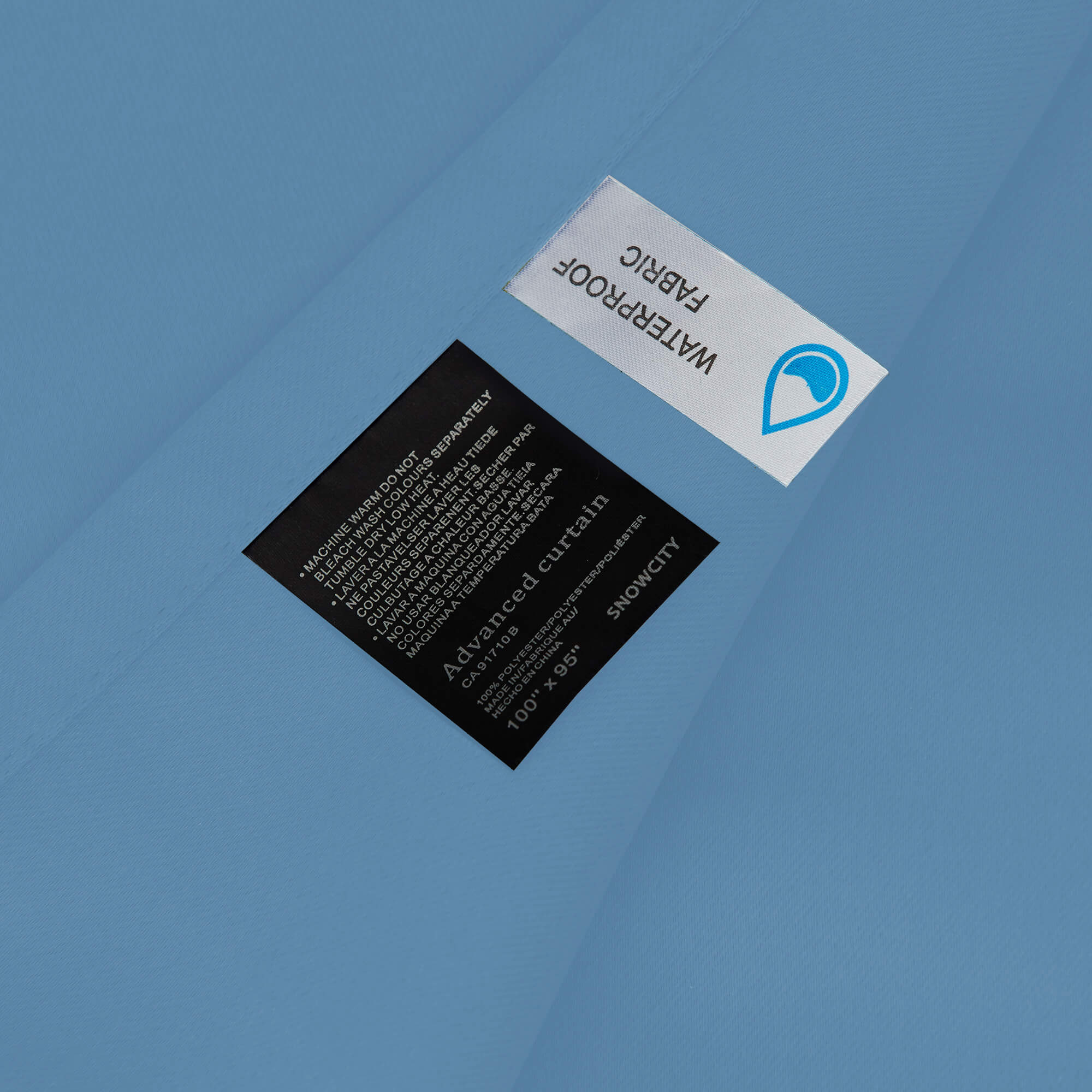 Snowcity Outdoor Curtains Waterproof Grommet Top & Bottom 1 Panel - Saphhire Blue