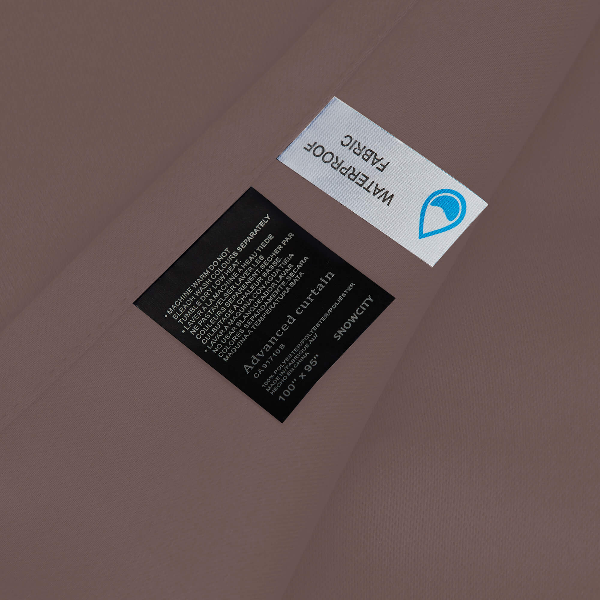 Outdoor Curtains Waterproof Tab Top 1 Panel - Light Brown