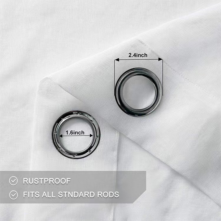 Outdoor Sheer Curtains Waterproof Grommet Top & Bottom 1 Panel - White