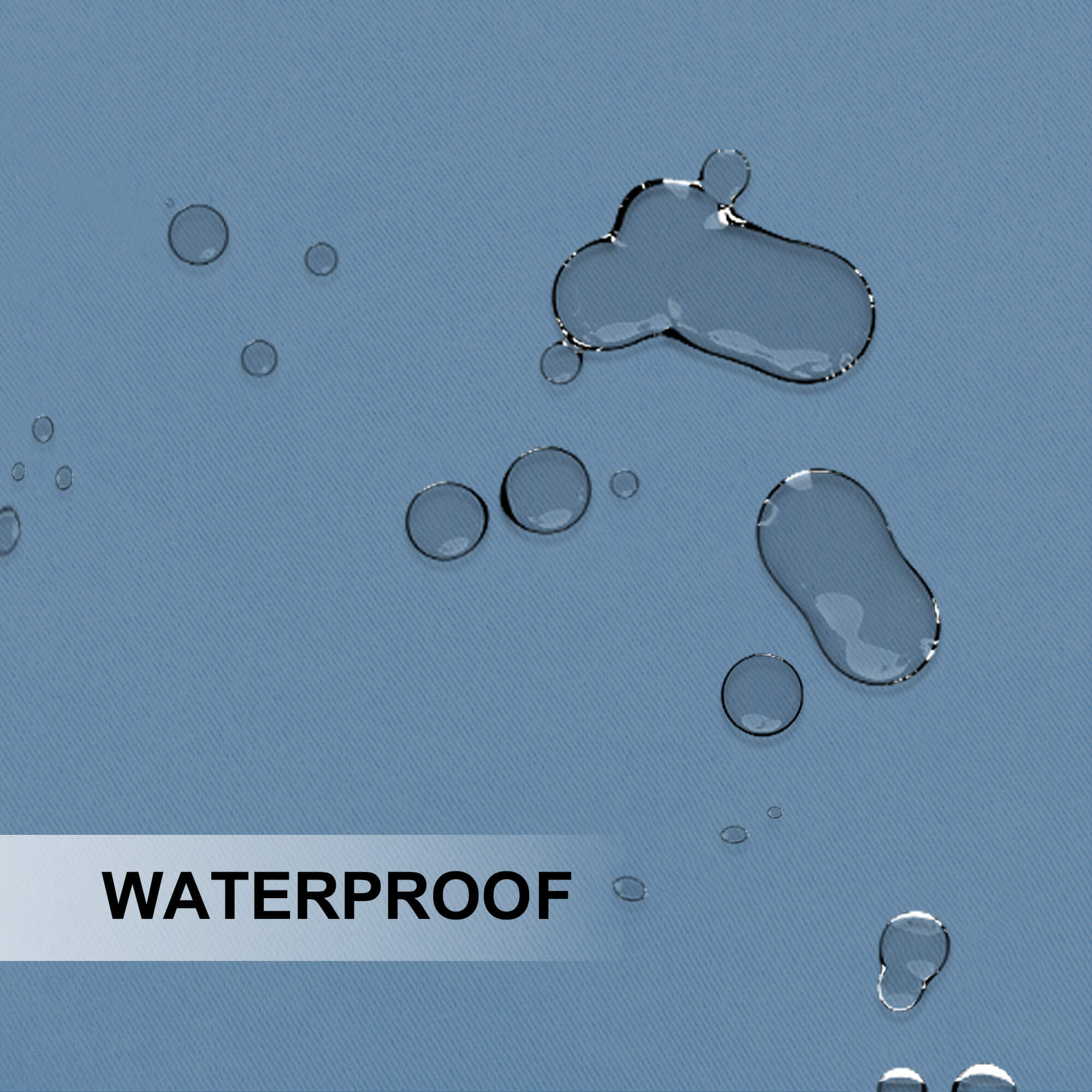 Snowcity Outdoor Curtains Waterproof Grommet Top & Bottom 1 Panel - Saphhire Blue