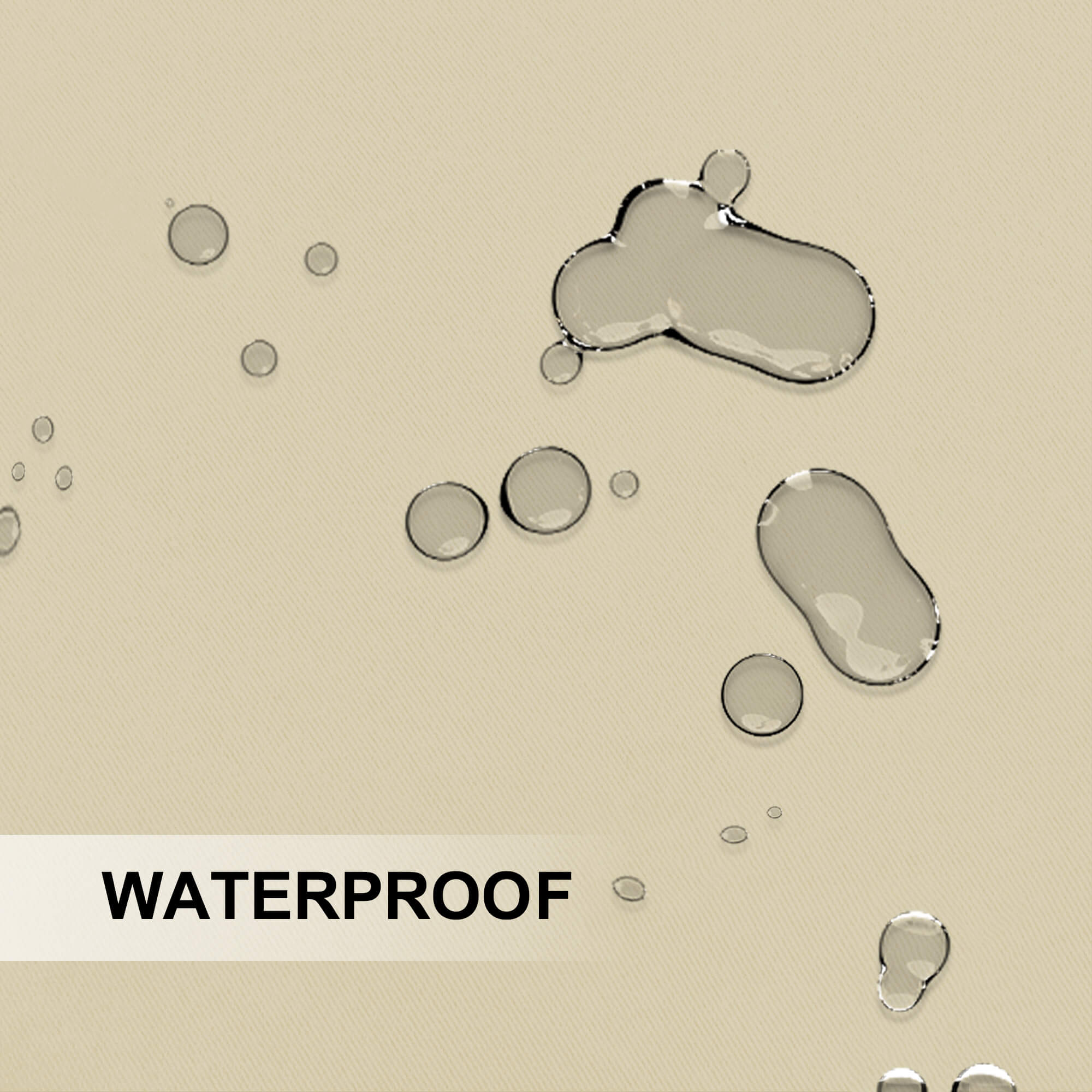 Snowcity Outdoor Curtains Waterproof Tab Top 1 Panel - Dark Beige