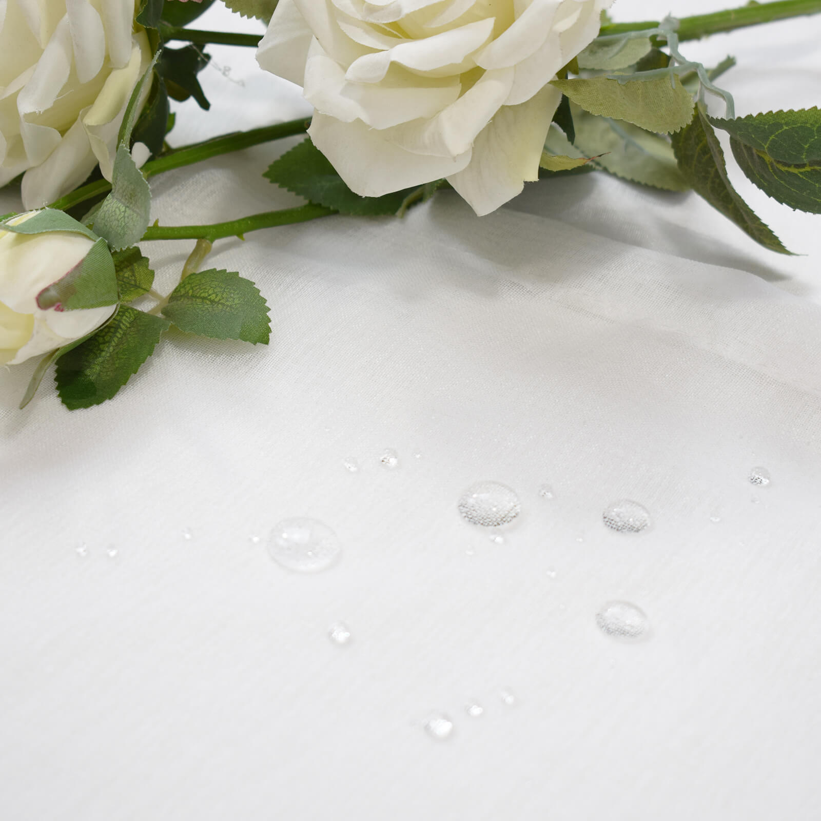 Outdoor Sheer Curtains Waterproof Velcro Tab Top 1 Panel - White