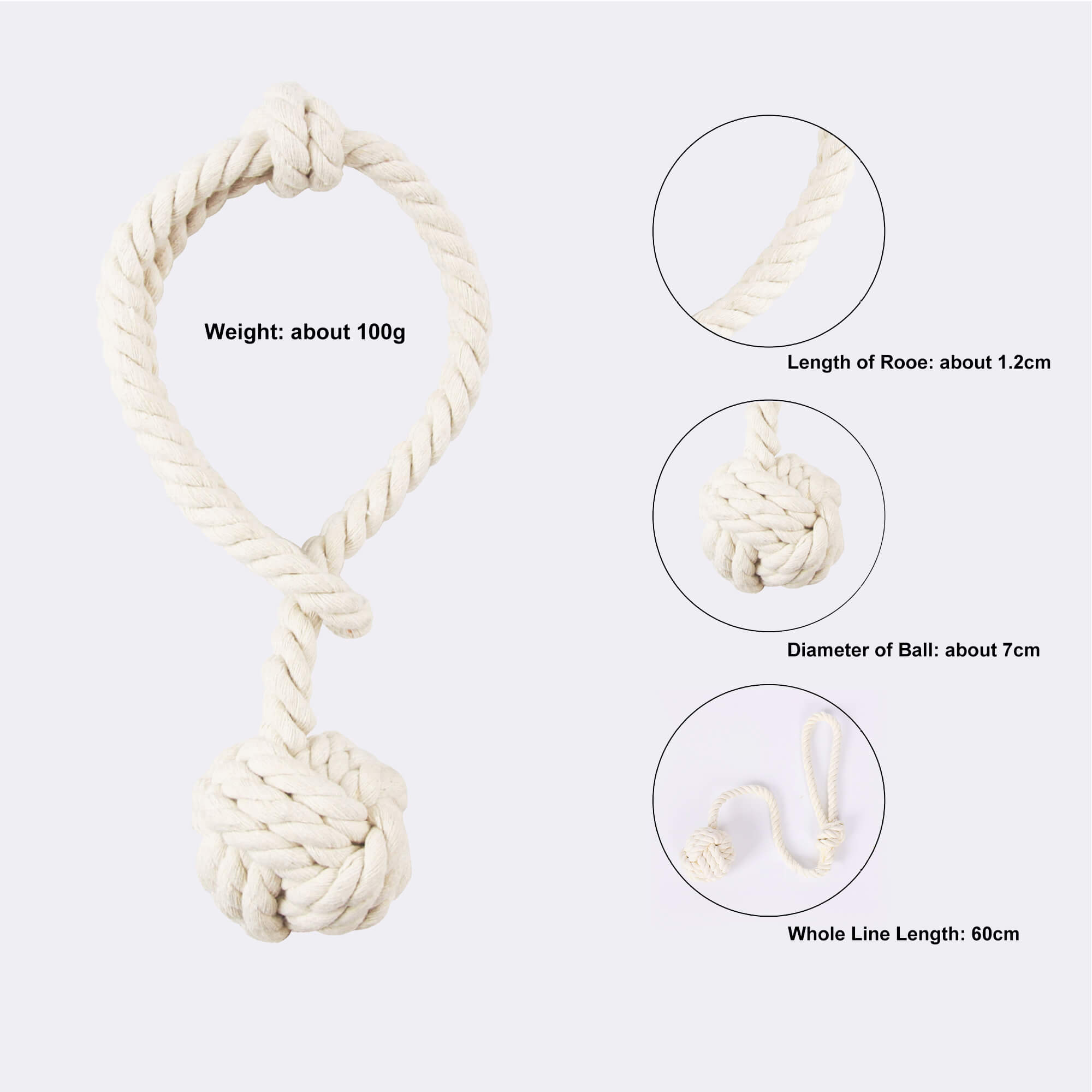 Curtain Tie Backs Handmade Cotton Rope 1 Pcs