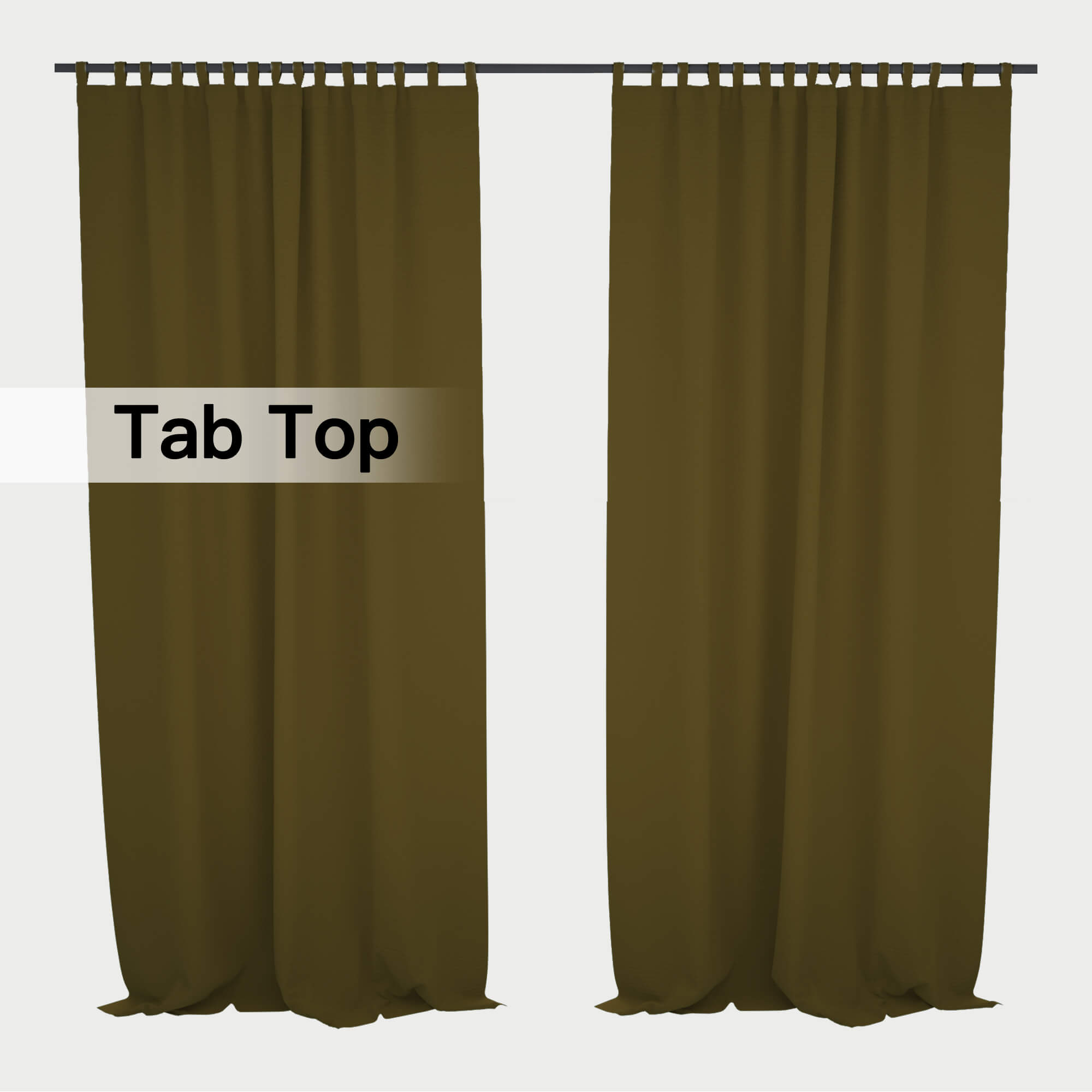 Snowcity Thermal Curtains/Drapes 1 Panel Coffee | Waterproof Curtains Grommet/Tab Top | Custom Blackout Curtains