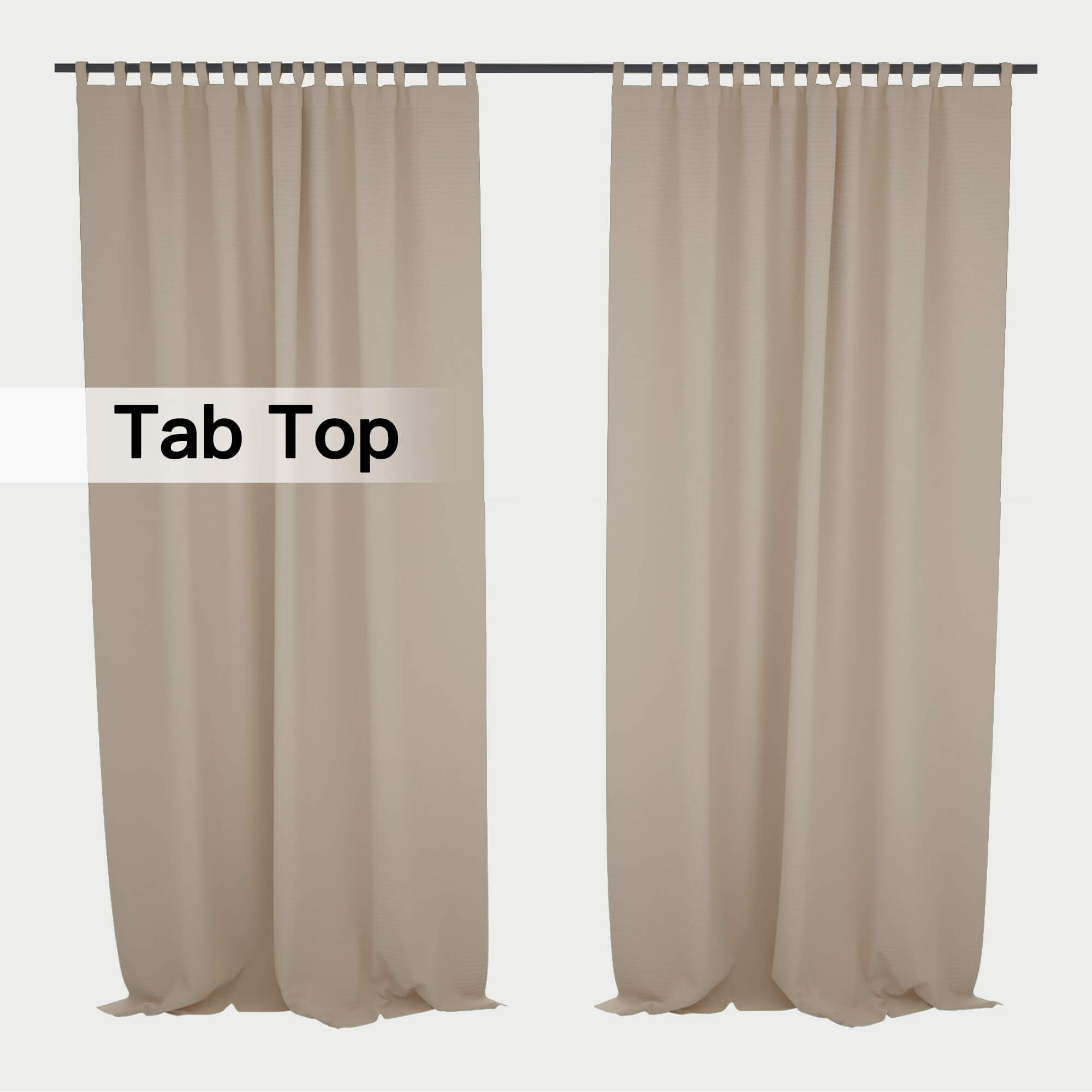 Snowcity Thermal Curtains/Drapes 1 Panel Khaki | Waterproof Curtains Grommet/Tab Top | Custom Blackout Curtains