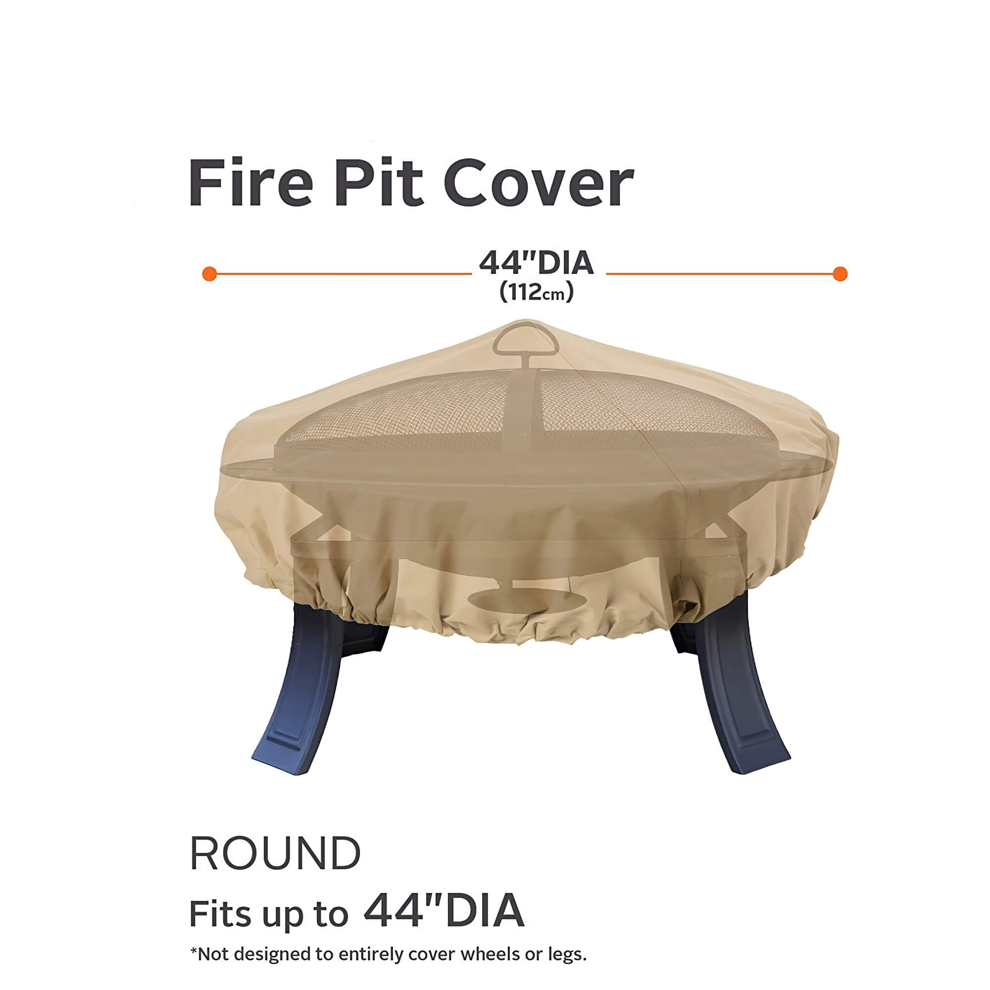 Outdoor Patio Round Fire Pit Cover Waterproof | Round Fire